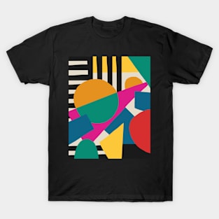 Abstract pattern 80s style geometric T-Shirt